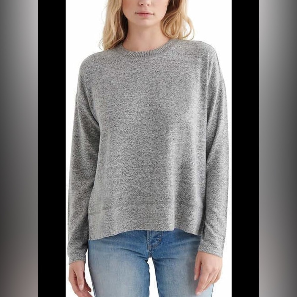 Lucky Brand Heather Gray Knit Top